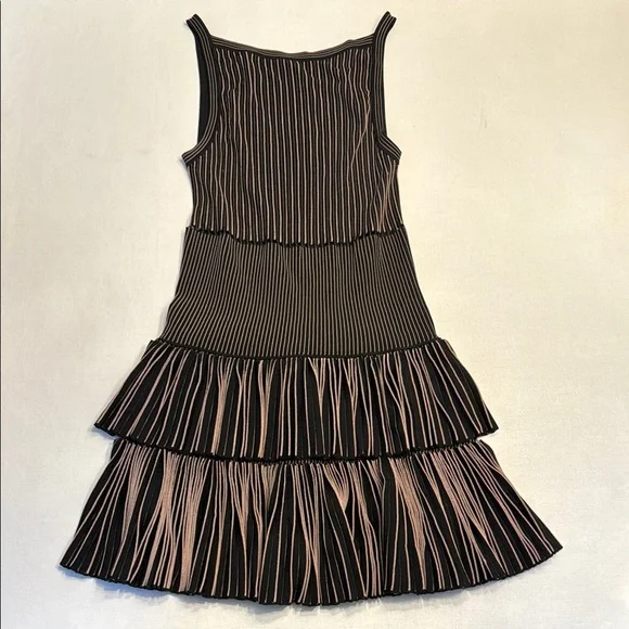 Alaïa Alaia Paris Tiered A-Line Dress in Black Viscose